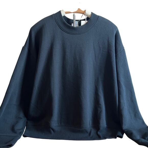 A New Day Women's Black Crewneck All Day Fleece Sweatshirt - Size XXL - NWT - Picture 1 of 7